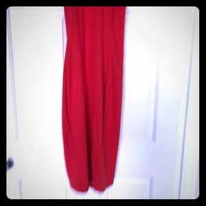 Red midi cocktail dress
